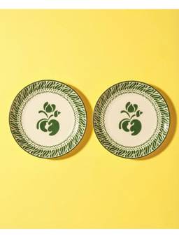 Lovedwell - Turron Dessert Plate - Green (Set of 2)