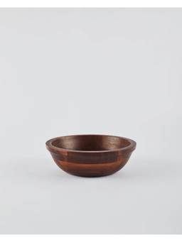 Lovedwell - Wooden Serving Bowl - Dark Acacia - 8 Inch