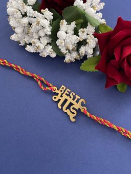 Digital Dress Room - Fancy Rakhi Design Slogan Best Bhai Mauli Thread