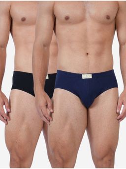 Bonjour - Multi-Colour Cotton Solid Briefs (Pack of 2)