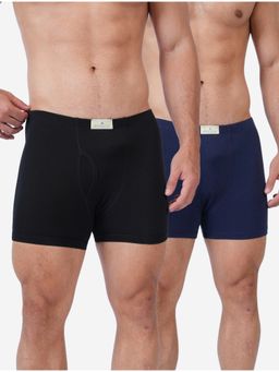 Bonjour - Multi-Colour Cotton Solid Trunks (Pack of 2)