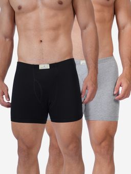 Bonjour - Multi-Colour Cotton Solid Trunks (Pack of 2)