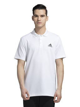 adidas - M D2M Men White Sportwear Polo T-Shirt