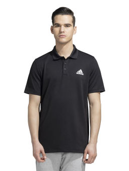 adidas - M D2M Men Black Sportwear Polo T-Shirt