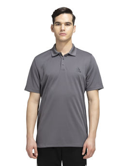 adidas - M D2M Men Grey Sportwear Polo T-Shirt