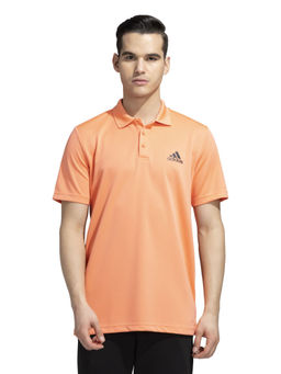 adidas - M D2M Men Orange Sportwear Polo T-Shirt
