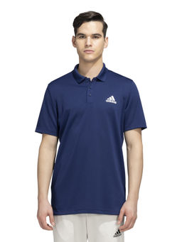 adidas - M D2M Men Blue Sportwear Polo T-Shirt
