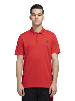 adidas - M D2M Men Red Sportwear Polo T-Shirt