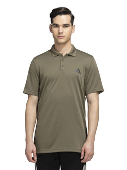adidas - M D2M Men Green Sportwear Polo T-Shirt