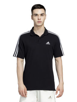 adidas - M 3S Pq Ps Men Black Sportwear Polo T-Shirt