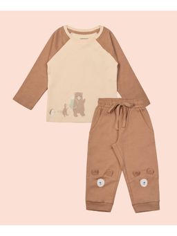 My Milestones - 100% Cotton Woodland Wonder Briar Co-Ord Set - Beige
