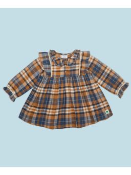 My Milestones - 100% Cotton Woven Lucie Plaid Dress - Multi Color