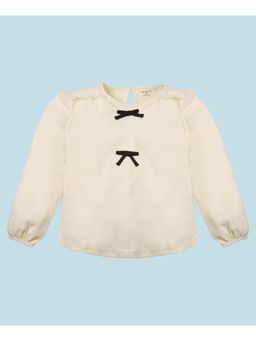 My Milestones - 100% Cotton Full Sleeves Top - Off White