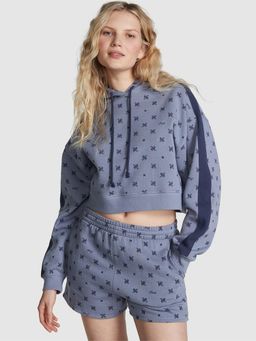 Victoria's Secret - Women Grey Paisley Ivy Fleece Relaxed Campus Shorts