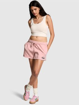 Victoria's Secret - Women Pink Solid Ivy Fleece Relaxed Shorts