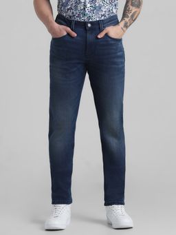 Jack & Jones - Blue Glenn Slim Fit Low Rise Stretch Jeans