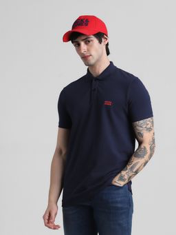 Jack & Jones - Blue Slim Fit Non Stretch Polo T-Shirt