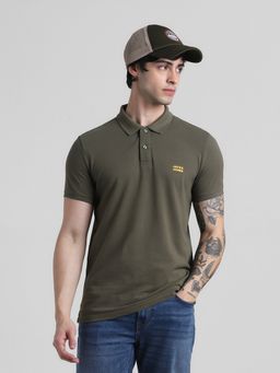 Jack & Jones - Green Slim Fit Non Stretch Polo T-Shirt