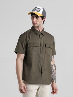 Jack & Jones - Green Regular Fit Non Stretch Shirt