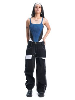 MAMKAM - Two Tone Denim Top- with Strap