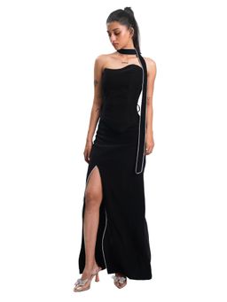 MAMKAM - Black Curve Skirt with Belt