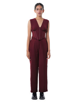 MAMKAM - High Waisted Pants- Merlot