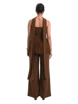 MAMKAM - High Waisted Pant-Deep Brown