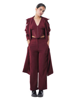 MAMKAM - Maroon Co-Ord Set