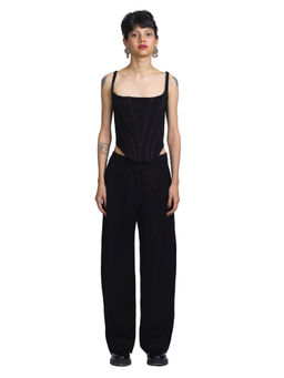 MAMKAM - Black Knotty Corset with High Waisted Pants
