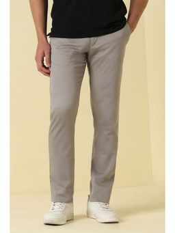 Allen Solly - Grey Solid Regular Trouser