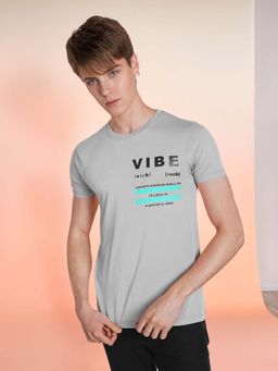 Flying Machine - Grey Printed Regular T-Shirt