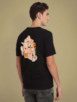 Flying Machine - Black Printed Slim T-Shirt