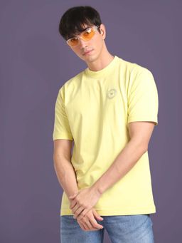 Flying Machine - Green Solid Oversized T-Shirt