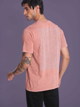 Flying Machine - Pink Solid Oversized T-Shirt