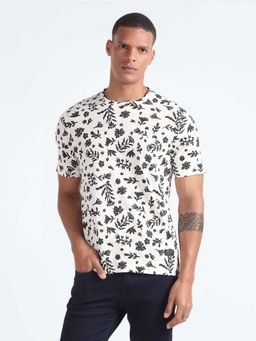 Flying Machine - White Printed Regular T-Shirt