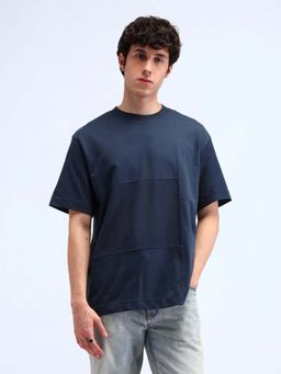 Flying Machine - Blue Solid Oversized T-Shirt