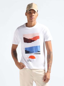 Flying Machine - White Printed Regular T-Shirt