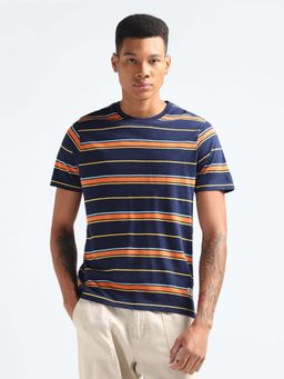 Flying Machine - Blue Stripes Oversized Polo T-Shirt