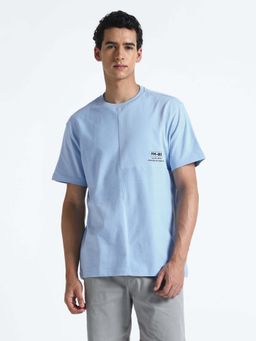 Flying Machine - Blue Solid Oversized T-Shirt