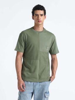 Flying Machine - Green Solid Oversized T-Shirt