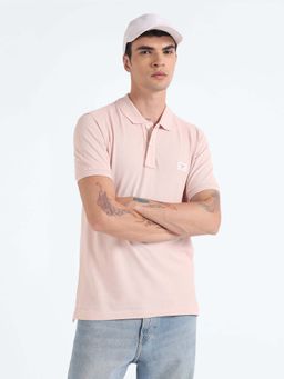 Flying Machine - Pink Solid Regular Polo T-Shirt