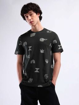 Flying Machine - Grey Printed Regular T-Shirt