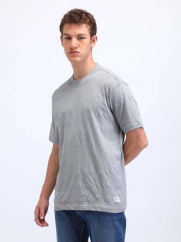 Flying Machine - Grey Printed Relaxed T-Shirt