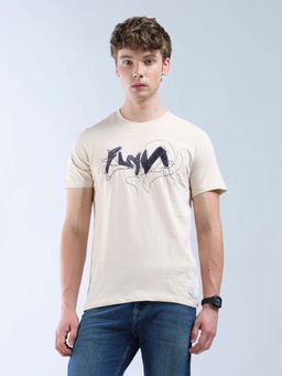 Flying Machine - White Printed Regular T-Shirt