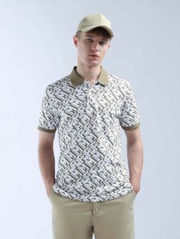 Flying Machine - Brown Printed Regular Polo T-Shirt