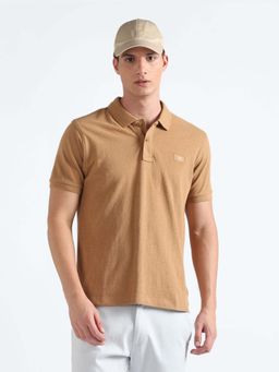 Flying Machine - Brown Solid Regular Polo T-Shirt