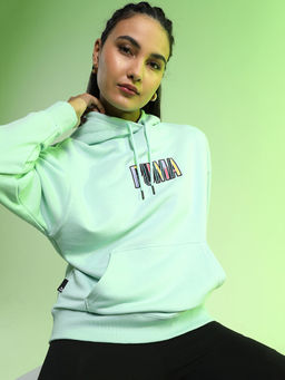 Puma - Swxp Graphic Women Green Hoodie