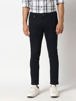Dragon Hill - Navy Slim Cotton Stretch Jeans