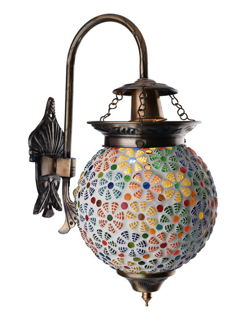 Homesake Turkish Glass Wall Bracket Portuguese Flower