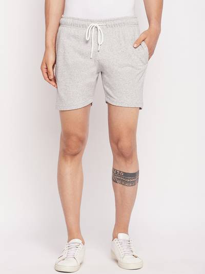 Mens Solid Shorts Grey